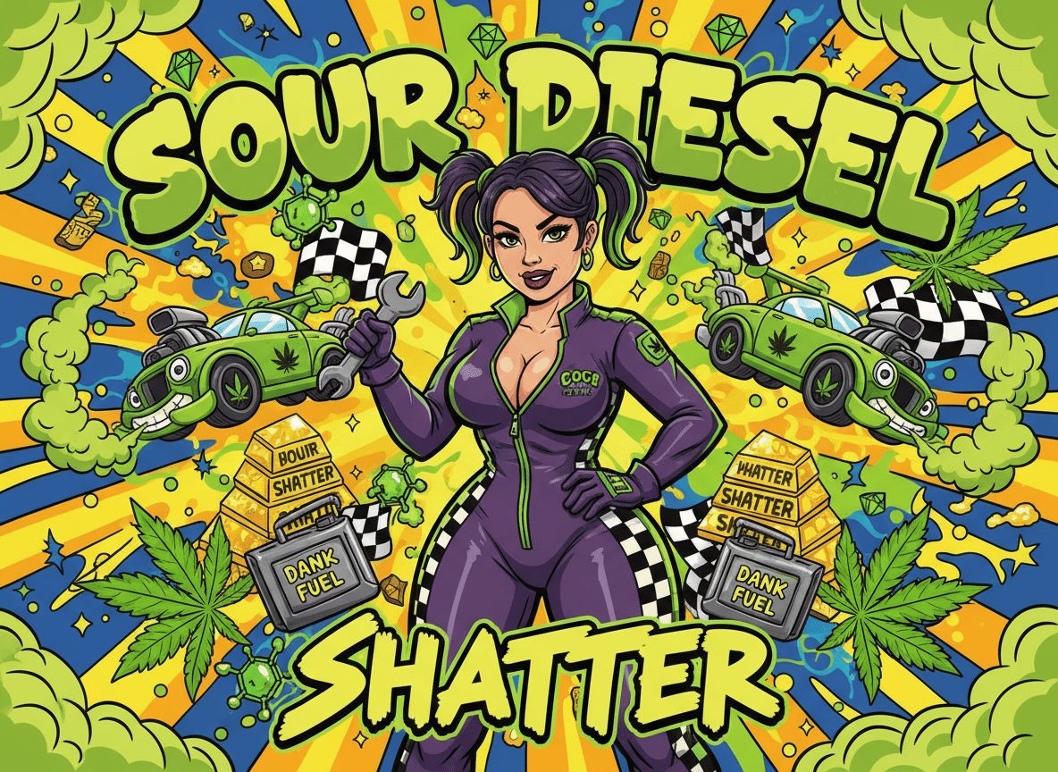 Sour Diesel Shatter – Energizing Sativa Cannabis Extract | Green Serenity